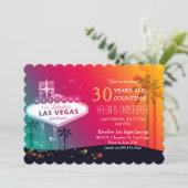 ラスベガスの豪華な結婚記念日パーティー 招待状 (スタンド正面)