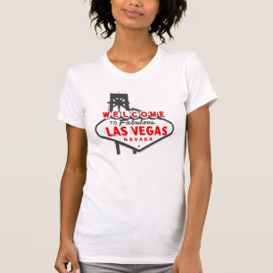 ラスベガスの赤いベクターイメージのTシャツへの歓迎 Tシャツ