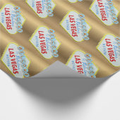 ラスベガスの金ゴールドの喜ばしい徴候 ラッピングペーパー (角)