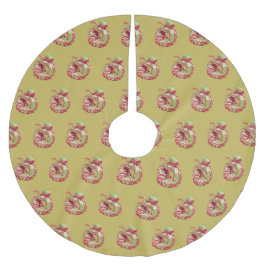 ラスベガスの金ゴールドツリースカートのキャンディーケーンスネーク ブラッシュドポリエステルツリースカート