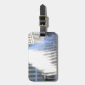 ラスベガスのStrに沿う噴水そして建築 ラゲッジタグ (正面縦)