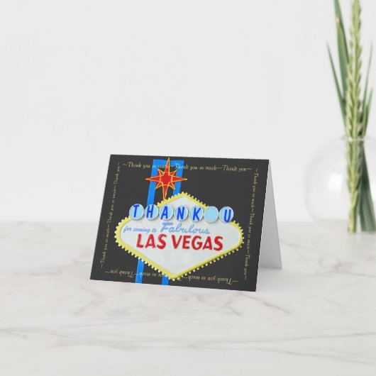 ラスベガスはノート感謝していしています サンキューカード (正面)