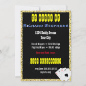 ラスベガスへようこそ素晴らしい父親の赤ちゃんシャワー 招待状 (裏面)