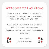 ラスベガスへようこそ結婚の抱き枕 スクエアシール (正面)