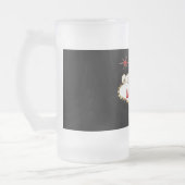 ラスベガスへようこそ – 赤と金ゴールド フロストグラスビールジョッキ (左)