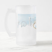 ラスベガスへようこそ – Sky Baby Blue フロストグラスビールジョッキ (左)