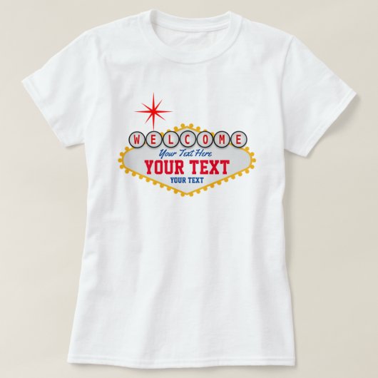 ラスベガスへようこそ Tシャツ (デザイン正面)