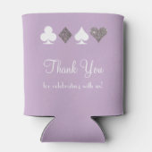 ラスベガスをテーマ結婚にしたクーラーボックスシルバーパープル 缶クーラー (裏面)