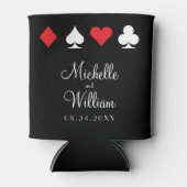 ラスベガスをテーマ結婚にしたクーラーボックスレッドブラック 缶クーラー (正面)