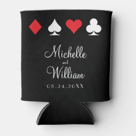 ラスベガスをテーマ結婚にしたクーラーボックスレッドブラック 缶クーラー