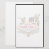 ラスベガスを離れる（ラスベガス ウェルカム サインの裏） 便箋 (正面/裏面)