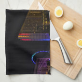 ラスベガスアットナイトスカイライン キッチンタオル (四つ折り)