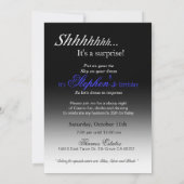 ラスベガスアールデコ35th誕生日シルバーブラック 招待状 (裏面)