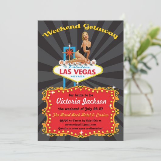 ラスベガスウィークエンドゲタウェイパーティの招待状 招待状 (スタンド正面)