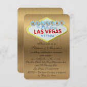 ラスベガスウェディングレセプション金ゴールドエンクロージャ エンクロージャーカード (正面/裏面)
