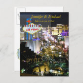 ラスベガスウェディングレセプションRSVP インビテーションポストカード (正面/裏面)