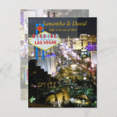 ラスベガスウェディングレセプションRSVP インビテーションポストカード (正面/裏面)