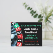 ラスベガスウェディング日付のポストカードを保存 案内ポストカード (スタンド正面)