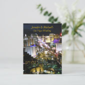 ラスベガスウェディングRSVP返信 インビテーションポストカード (スタンド正面)