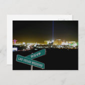 ラスベガスウェディングRSVP通りサインハガキ インビテーションポストカード (正面/裏面)