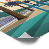 ラスベガスウェルカムサインヴィンテージトラベル ポスター (角)