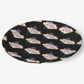 ラスベガスウェルカムサイン ペーパープレート (アングル)