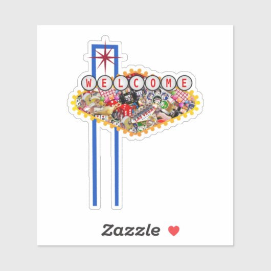 ラスベガスウェルカムサイン – Gamblers Delight シール (シート)