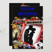 ラスベガスウエディング招待 招待状 (正面/裏面)