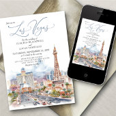 ラスベガスウォーターカラー詳細結婚式招待状 招待状