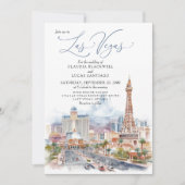 ラスベガスウォーターカラー詳細結婚式招待状 招待状 (正面)