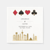 ラスベガスエレガントのフォトデスティネーションウェディング スタンダードカクテルナプキン (正面)