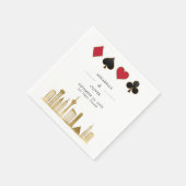 ラスベガスエレガントのフォトデスティネーションウェディング スタンダードカクテルナプキン (角)