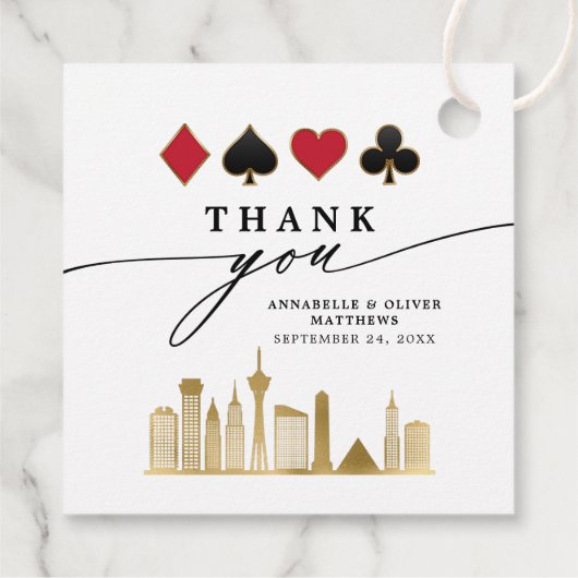 ラスベガスエレガントのフォトデスティネーションウェディング フェイバータグ (裏面)