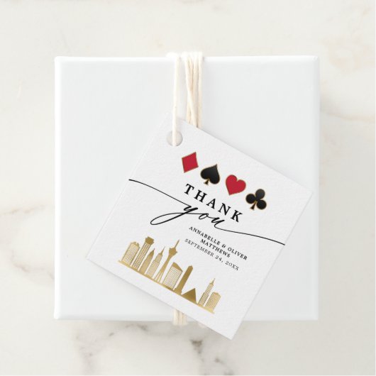 ラスベガスエレガントのフォトデスティネーションウェディング フェイバータグ (インサイチュ)