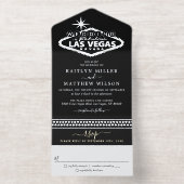 ラスベガスエレガントの目的地のウェディング実在フォイル オールインワン招待状 (内側)