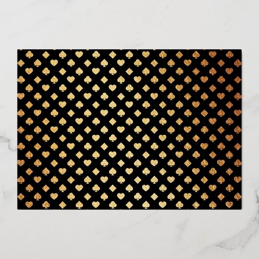 ラスベガスエレガントの目的地の結婚式のお知らせ 箔招待状 (裏面)