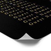 ラスベガスエレガントの目的地の結婚式のシーティングプラン ポスター (角)