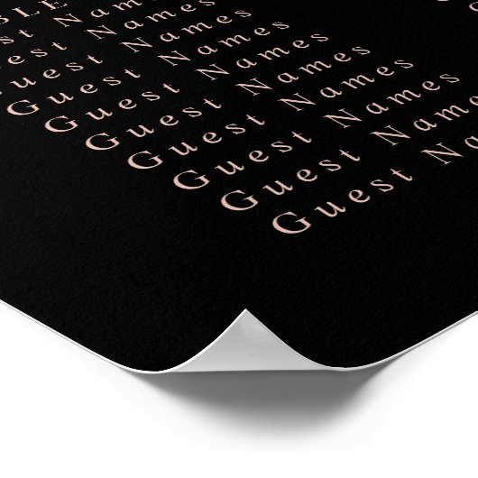 ラスベガスエレガントの目的地の結婚式のシーティングプラン ポスター (角)