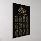 ラスベガスエレガントの目的地の結婚式のシーティングプラン 箔ポスター (レイダウン)