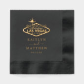 ラスベガスエレガントの目的地の結婚式 箔ナプキン (正面)
