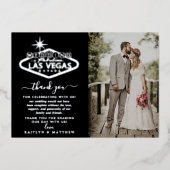 ラスベガスエレガントの目的地の結婚式 箔招待状 (正面)