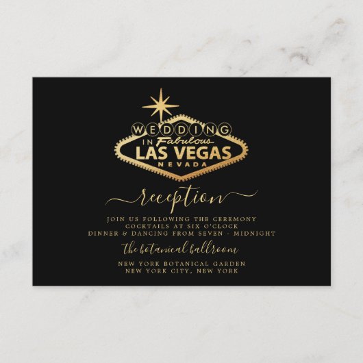 ラスベガスエレガントデスティネーションウェディング披露宴 エンクロージャーカード (正面)