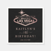ラスベガスエレガント誕生日パーティー スタンダードカクテルナプキン (正面)