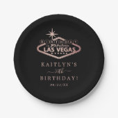 ラスベガスエレガント誕生日パーティー ペーパープレート (正面)
