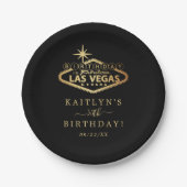 ラスベガスエレガント誕生日パーティー ペーパープレート (正面)