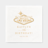 ラスベガスエレガント誕生日パーティー 箔ナプキン (正面)
