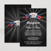 ラスベガスカジノの結婚式の招待状 招待状 (正面/裏面)