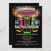 ラスベガスカジノの花嫁お披露目パーティー女子会 招待状 (正面/裏面)
