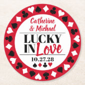 ラスベガスカジノウェディングザデイト ラウンドペーパーコースター (正面)