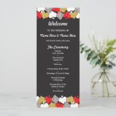 ラスベガスカジノグリッターカードウェディングプログラム プログラム (スタンド正面)